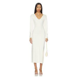 L'Academie by Marianna Yaslin Midi Dress in Ivory Size XL NWT